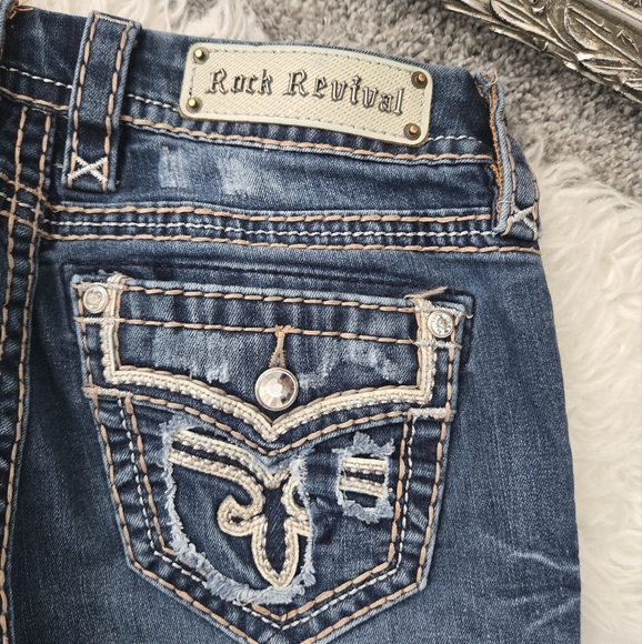 Rock Revival Sukara Stretch Cropped Jeans. Size 27. Good Preowned condition. - Picture 7 of 14